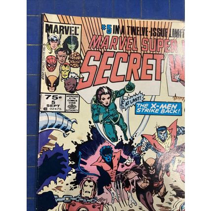 Marvel Super-Heroes Secret Wars #5 VF- 1984 Wolverine Spider-Man Comic Book