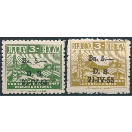 Communication Tax surch - Bolivia 1955 - NM H - MiNr Z20/1 (A)