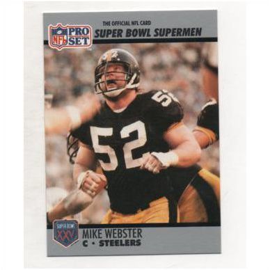 PRO SET 1990 Super Bowl Supermen card No.73 Mike Webster, Steelers