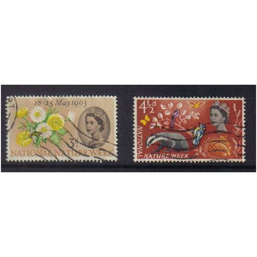 1963 GB NATURE WEEK SET F/U SG 637-638