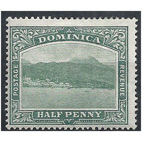 Dominica 1903 SG27 1/2d Green & Grey-Green Wmk Crown CC Mounted Mint . .