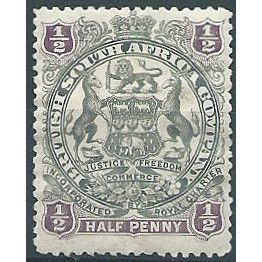 Rhodesia 1897 SG66 1/2d Grey-Black & Purple Mounted Mint .. .