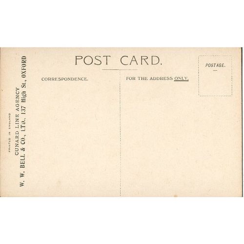Vintage Cunard Line Agency PC - Cunard Line R.M.S. "Franconia" - Tonnage 20,000