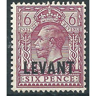 British Levant 1921 L22 6d Dull Purple Mounted Mint .. ..