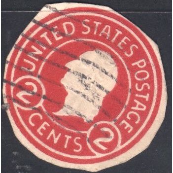 USA Pre-paid 2 cents red - Washington - embossed