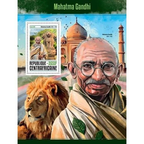 CENTRAL AFRICA 2016 SHEET MNH GANDHI NOBEL PRIZE 4A