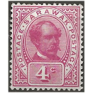 Sarawak 1899 SG39 4c Rose-Carmine Mounted Mint . ..