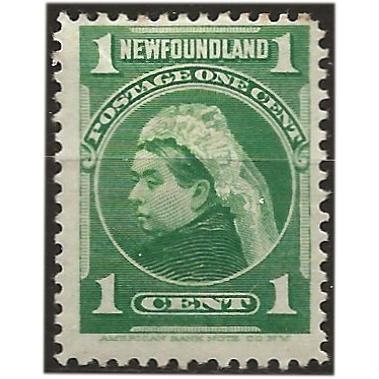 Newfoundland 1898 SG85 1c Blue-Green Mounted Mint . .