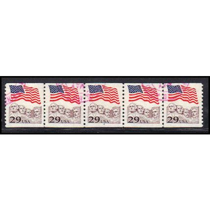 Used 2523 29c U.S. Flag Very Fine PNC 2/5 PA2988
