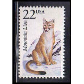 2292 22c Mountain Lion Fine MNH MA2873