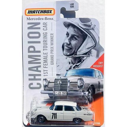 Matchbox 2020 Champion 1st Female EWY ROSQVIST '62 Mercedes-Benz 220 SE #100