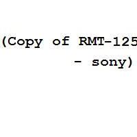 Remote Control for SONY RMT-125 RMT125