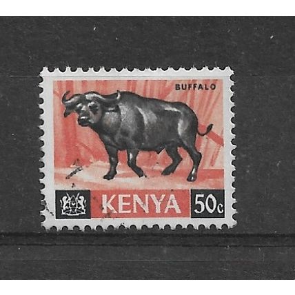 Kenya.SG26 50c African Buffalo.Fine Used.Aug21