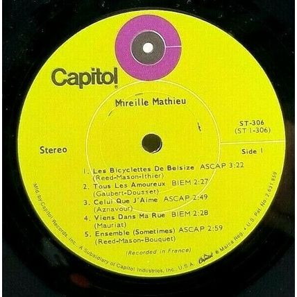 1969 Mireille Mathieu (Self Title) Mireille Mathieu LP Vinyl Record Album (P1)