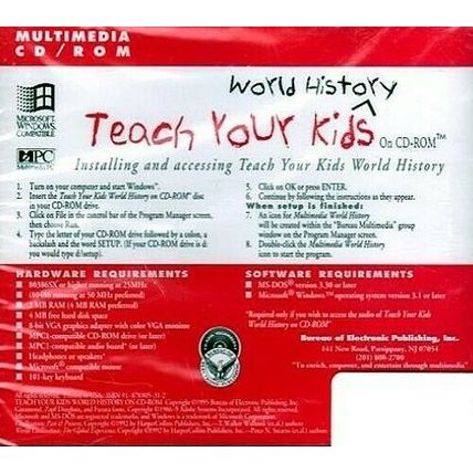 Teach Your Kids World History (Ages 8-14) (PC-CD, 1995) - NEW CD in SLEEVE