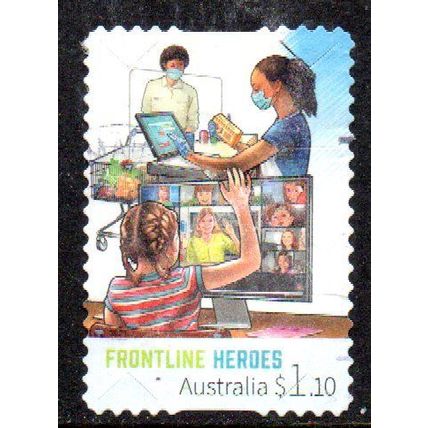 AUSTRALIA: 2021, FRONTLINE HEROES, USED SELF-ADHESIVE STAMP. 215-244
