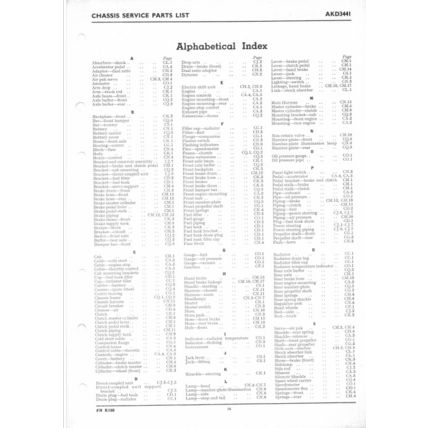 BMC FHK160 Commercial Vehicles Chassis Parts Catalogue 1963 AKD3441 PDF