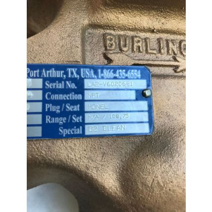 NEW BURLING BD2.0-4BB6130 VALVE,2" NPT BURLING VALVE,TG