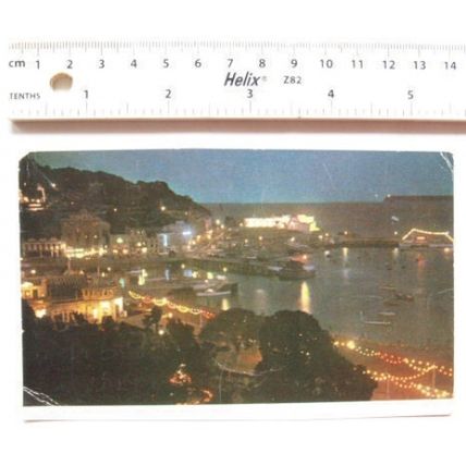 1954 postcard Torquay Illuminations