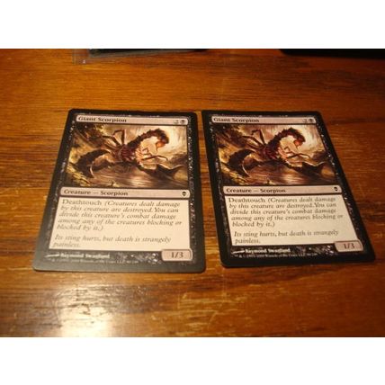 Magic The Gathering, MTG, 10-Cards, 1993-2009, GIANT SCORPION, ex/nm