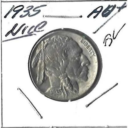 1935 US Buffalo Nickel AU/UNC