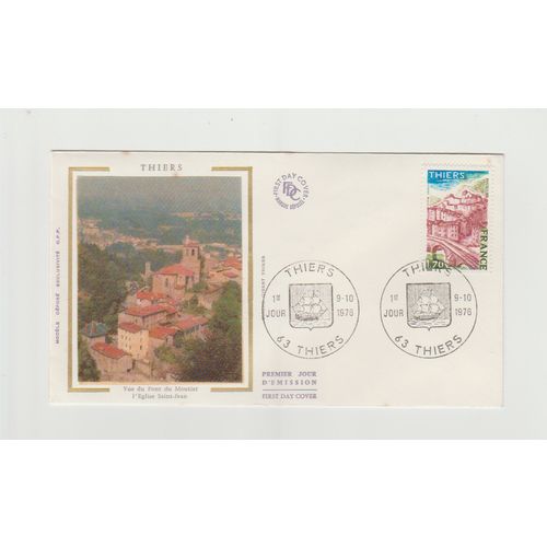 France silk FDC Thiers October 1978