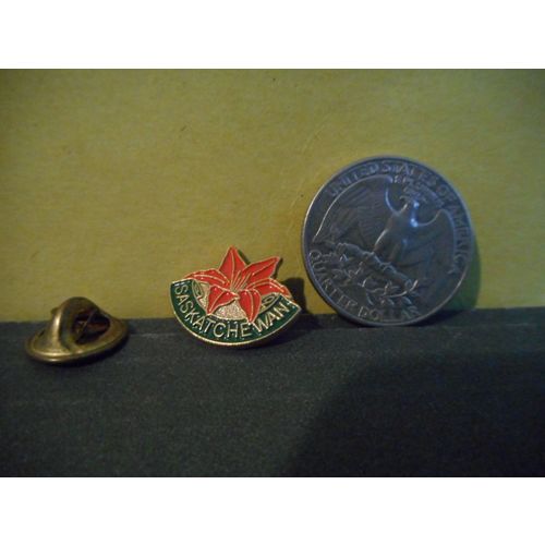 Saskatchewan,Provincial Flower,Western Red Lily,Collector Lapel Pin,Canada