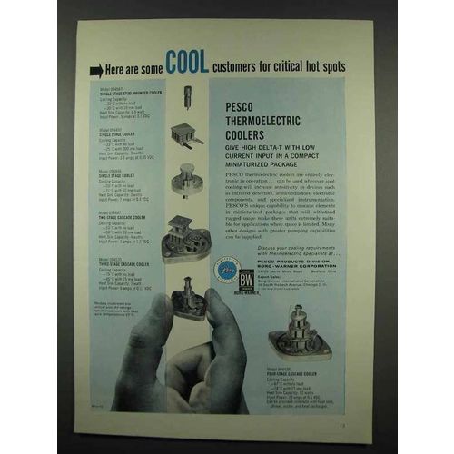 1962 Borg-Warner Pesco Thermoelectric Cooler Ad