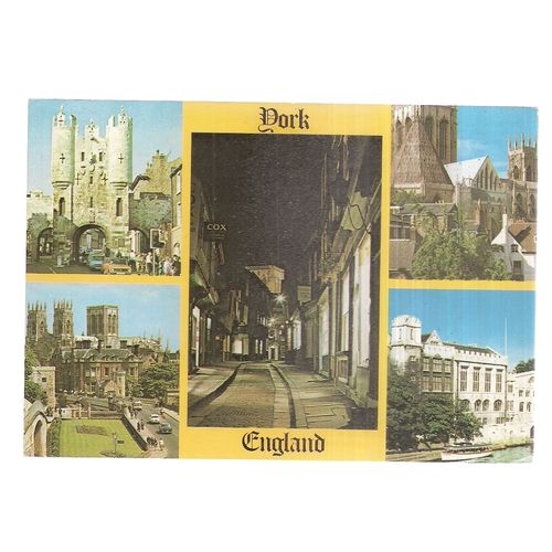 YORK multiview unused vintage postcard by colourmaster #