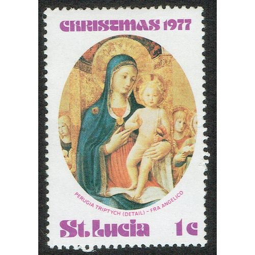 St. Lucia 1977 Christmas 1c Multicoloured SG457 MM