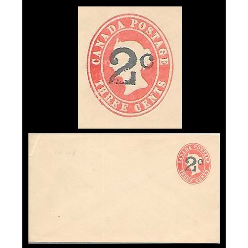 Canada #EN14c Postal Envelope MINT "Broken 2" variety Victoria