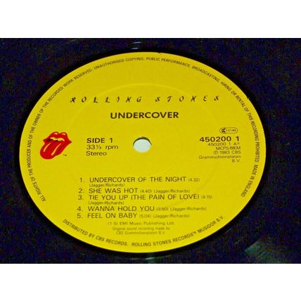 THE ROLLING STONES Undercover LP vinyl UK issue record 1987 Mick Jagger ROCK