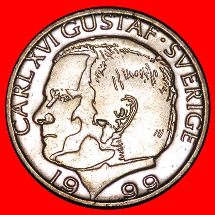 3 CROWNS (1982-2000): SWEDEN ★ 1 CROWN 1999 MINT LUSTRE!★LOW START★NO RESERVE!