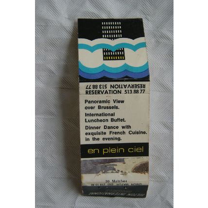Matchbook Cover Hilton International, Brussels