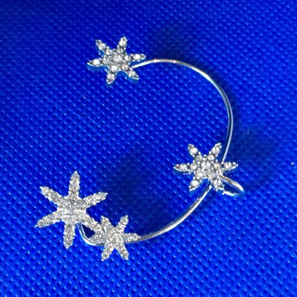 Ear Clip Rhinestone Snowflakes #342 USA Seller