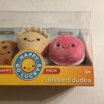 NEW Hallmark Happy Go Luckys Plush Dessert Dudes - Chip, America & Roonie