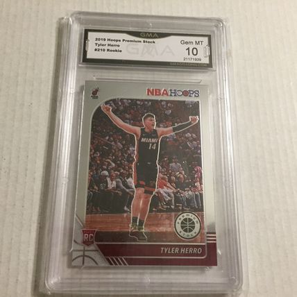 2019-20 NBA Hoops Miami Heat Tyler Herro Rookie Card #210 GMA MT 10.0 Slab
