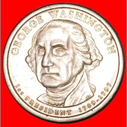 NO PLAIN EDGE: USA ★ 1 DOLLAR 2007P WASHINGTON (1789-1797)!★LOW START★NO RESERVE
