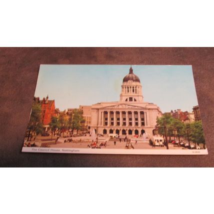 1980s ETW Postcard - Nottingham Council House & City Square -ref89