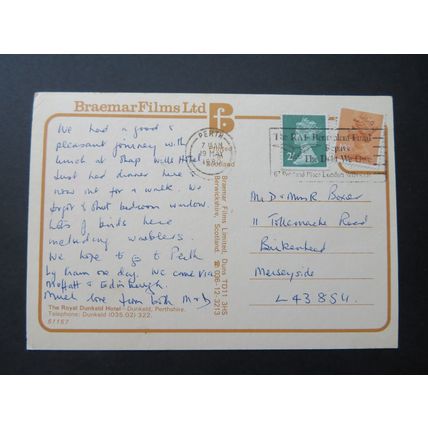 Royal Dunkeld Hotel, Dunkeld, Perthshire Postcard