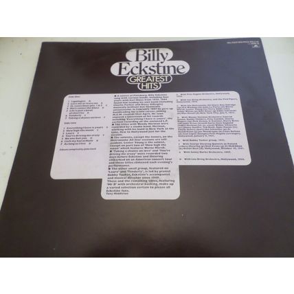 BILLY ECKSTINE - GREATEST HITS - 12" VINYL LP - POLYDOR SPELP 64 - 2353 071-MONO
