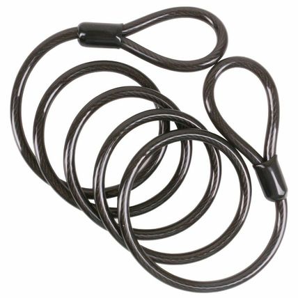 FLEXIBLE SECURITY CABLE 1.5m Steel Loop Lock Extender Motorbike Wire Rope Chain