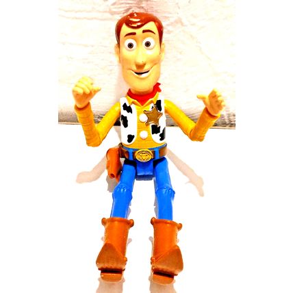 2017 Disney Pixar Toy Story Talking Poseable 9” Sheriff Woody Doll No Hat or Gun