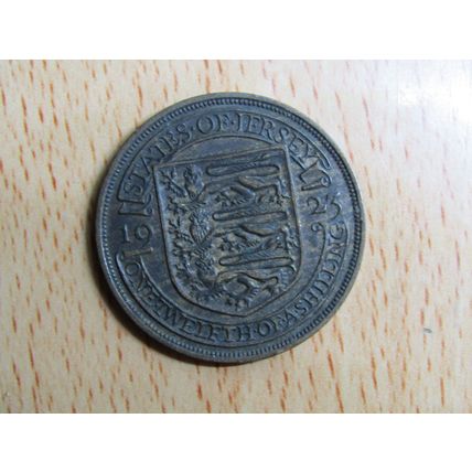 Jersey 1923 George v 1/12th of a Shilling Coin