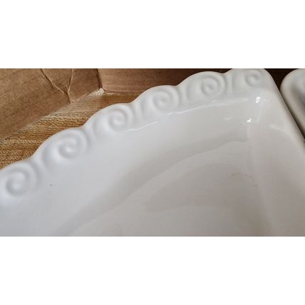 Vintage 1970's Green White 5 Pc Snack Serving Dishes & Lazy Susan Calif 267 USA