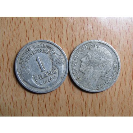 France Republic 1941 1 Franc Aluminium Coin