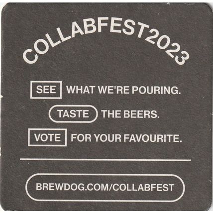 BEER MAT - BREWDOG - COLLABFEST 2023 - (Cat No 126) - (2023)