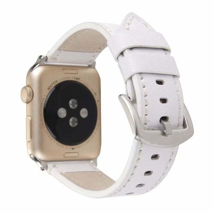 Calfskin Genuine Leather Watchband For Apple Watch Series 6 & SE & 5 & 4 40mm /