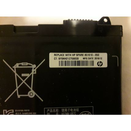 Used original 48Wh RR03XL HP ProBook 430 440 450 455 470 G4 Battery 851610-850