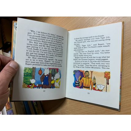 1977 "RUPERT AND THE BLACK MOTH" RUPERT BEAR SMALL HARDBACK BOOK (P2)